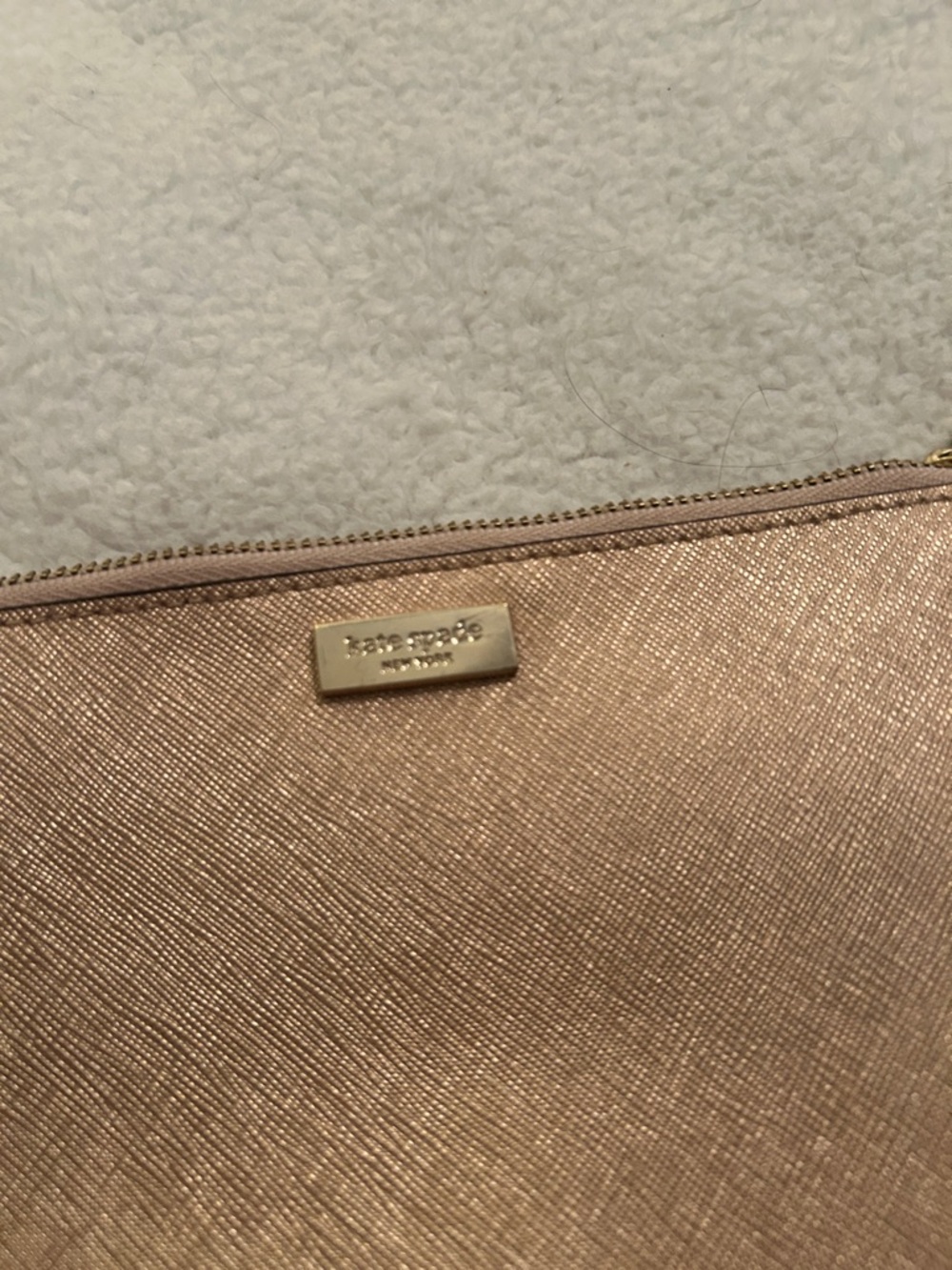 kate spade Metallic Rose Gold Wristlet Clutch - Picture 4 of 5